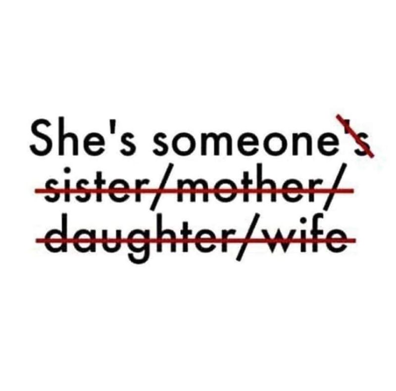 Text saying "She's someone"